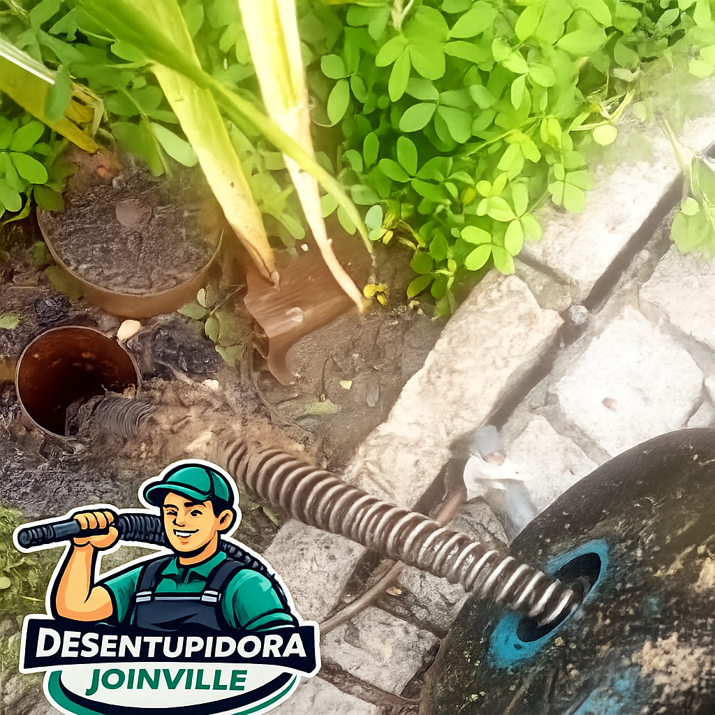 Desentupimento de esgoto externo em Joinville