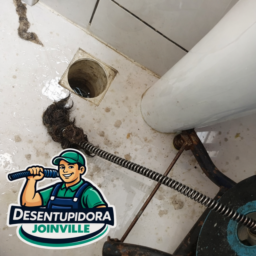 Desentupimento de ralo de banheiro em Joinville