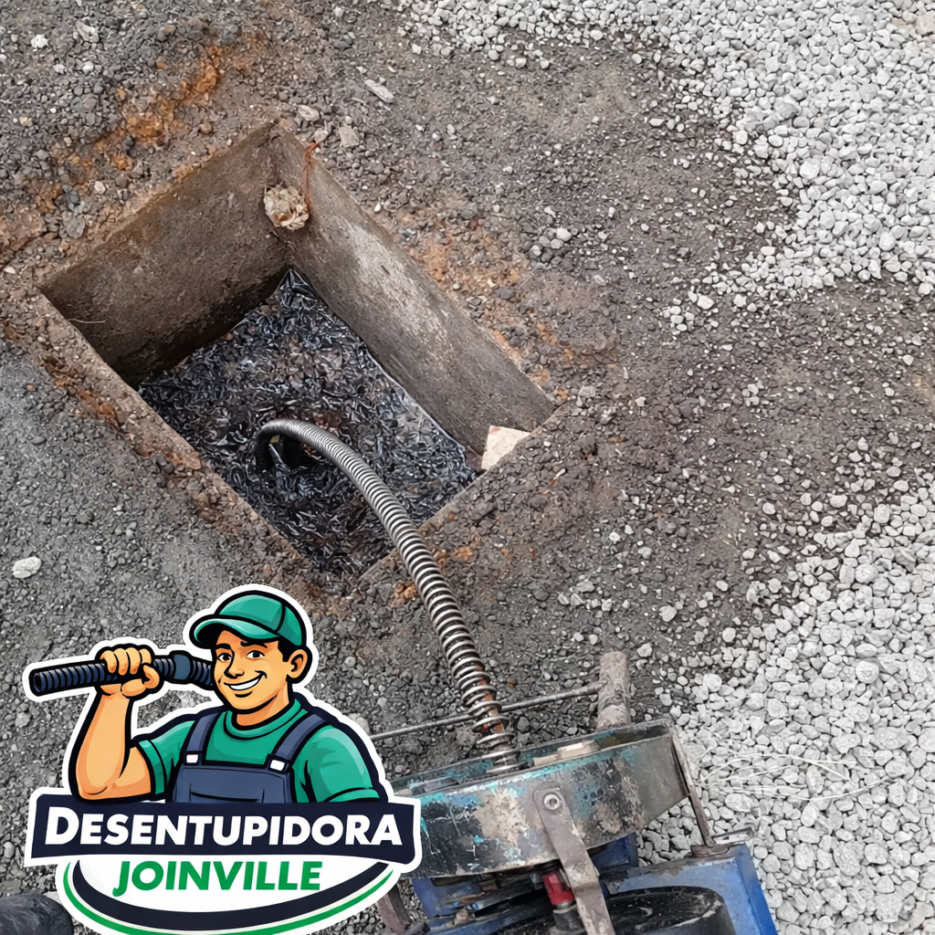 Desentupimento de bueiro em Joinville